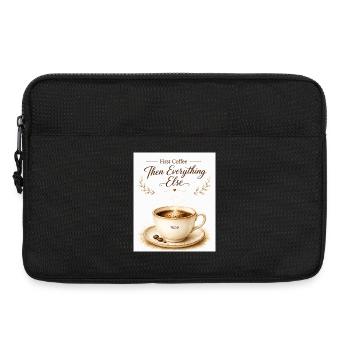 first_coffe_everything_else - Laptoptasche 13" - Schwarz - Vorne