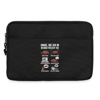 Dinge ich in meiner freizeit tue - Laptoptasche 13" - Schwarz - Vorne