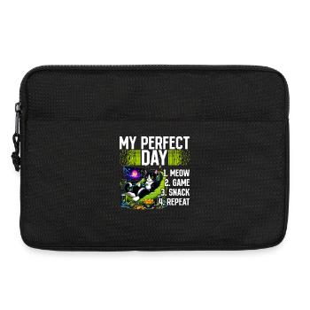 Gamer Gaming Cat Video Game - Laptoptasche 13" - Schwarz - Vorne