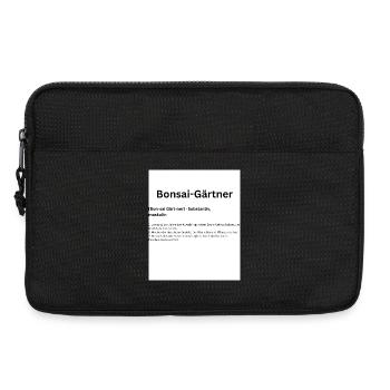 Bonsai Gärtner: Miniaturwald - Laptoptasche 13" - Schwarz - Vorne