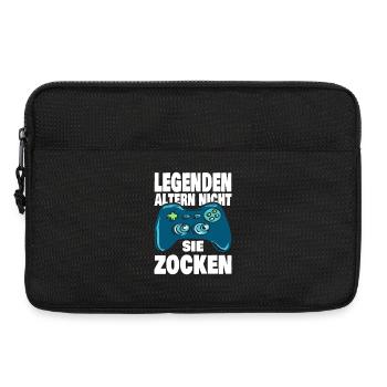 Legenden Zocken - Laptoptasche 13" - Schwarz - Vorne