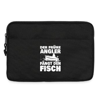 Der Frühe Angler - Laptoptasche 13" - Schwarz - Vorne