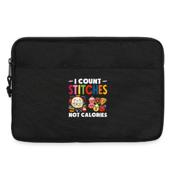 Lustiges Nadelspitzen-bastelhobby - Laptoptasche 13" - Schwarz - Vorne