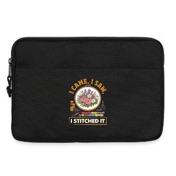 Lustiges Nadelspitzen-bastelhobby - Laptoptasche 13" - Schwarz - Vorne