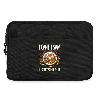 Lustiges Nadelspitzen-bastelhobby - Laptoptasche 13" - Schwarz - Vorne