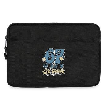 six seven | Zahlenduo 6 und 7 | Fröhliche Ziffern - Laptoptasche 13" - Schwarz - Vorne