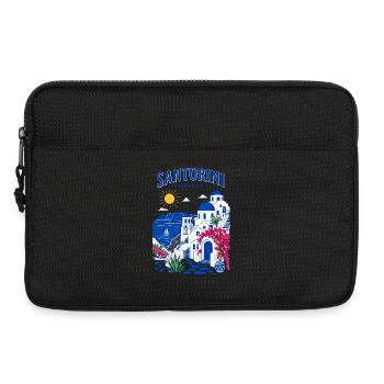 Santorini, Griechenland, Reisedesign - Laptoptasche 13" - Schwarz - Vorne