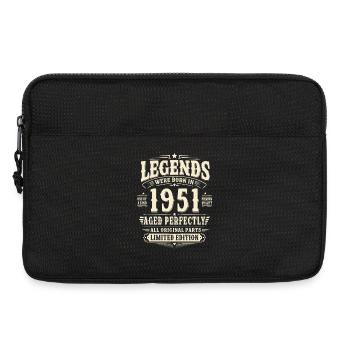 75. Geburtstag Geschenk Mann 1951 Vintage Retro - Laptoptasche 13" - Schwarz - Vorne
