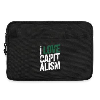 I Love Capitalism Unternehmer Aktien Kapitalismus - Laptoptasche 13" - Schwarz - Vorne