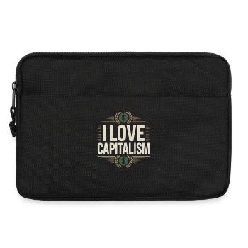I Love Capitalism Unternehmer Aktien Kapitalismus - Laptoptasche 13" - Schwarz - Vorne