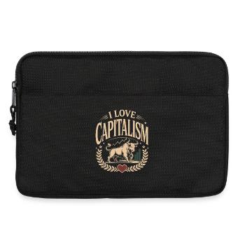 I Love Capitalism Unternehmer Aktien Kapitalismus - Laptoptasche 13" - Schwarz - Vorne