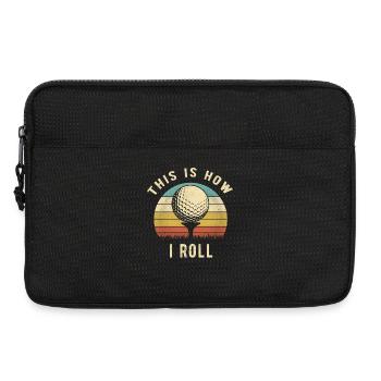 Golf Retro So rolle ich lustiges Golfer-Geschenk - Laptoptasche 13" - Schwarz - Vorne