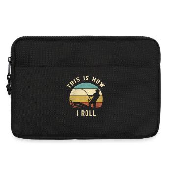 Angeln Retro So rolle ich Angler Geschenk - Laptoptasche 13" - Schwarz - Vorne