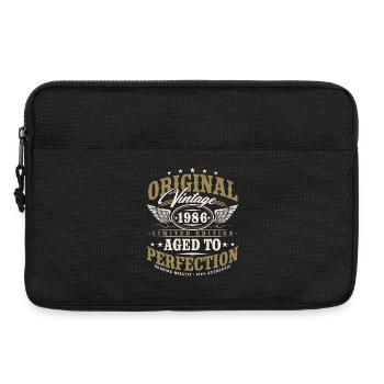 Original 1986 Jahrgang Vintage Geburtstag Geschenk - Laptoptasche 13" - Schwarz - Vorne