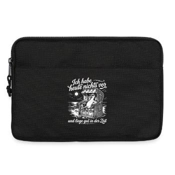 Ich Habe Heute Nichts Vor Liege Gut In Der Zeit - Laptoptasche 13" - Schwarz - Vorne