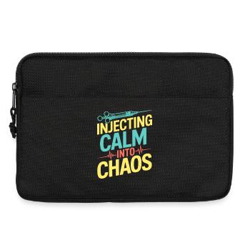 Anesthesiologist Calm Into Chaos Anesthesia - Laptoptasche 13" - Schwarz - Vorne