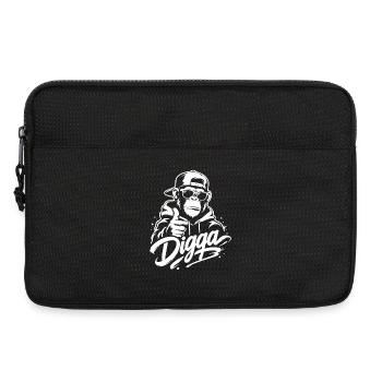 Digga | Cooler Graffiti Affe | Jugendwort - Laptoptasche 13" - Schwarz - Vorne