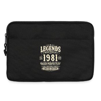 45. Geburtstag Geschenk Mann 1981 Vintage Retro - Laptoptasche 13" - Schwarz - Vorne
