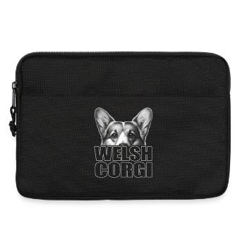 welsh_corgi_Font_Fashion - Laptoptasche 13" - Schwarz - Vorne