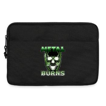 Toxisch Grüner Schädel Metal Burns - Laptoptasche 13" - Schwarz - Vorne