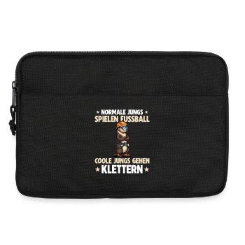 Klettern Jungs Lustiger Frettchen Kletterer - Laptoptasche 13" - Schwarz - Vorne