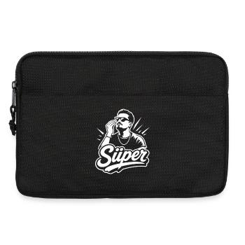 Süper Script Wortmarke Jugendwort - Laptoptasche 13" - Schwarz - Vorne