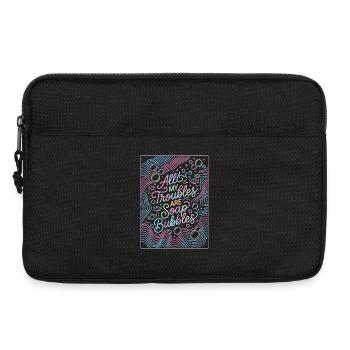 All My Troubles Are Soap Bubbles - Laptoptasche 13" - Schwarz - Vorne