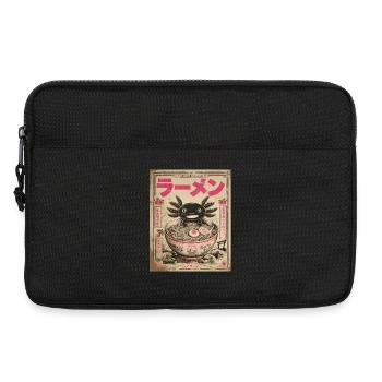 Axolotl, Ramen, Japanische Nudeln, Kawaii, Anime - Laptoptasche 13" - Schwarz - Vorne