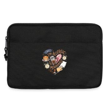 Coffee I'm Allergic To Mornings - Laptoptasche 13" - Schwarz - Vorne
