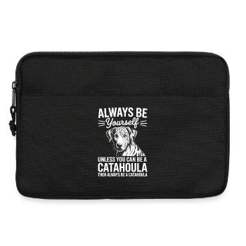 Cadeau de la parole du chien léopard Catahoula de Louisiane - Sacoche pour ordinateur portable 13 pouces - noir - Devant