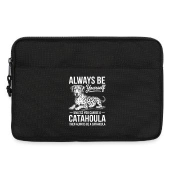 Louisiana Catahoula Leopard Dog Spruch Geschenk - Laptoptasche 13" - Schwarz - Vorne
