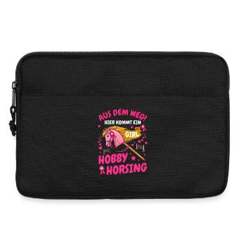 Aus dem Weg Hobby Horsing Girl Steckenpferd - Laptoptasche 13" - Schwarz - Vorne