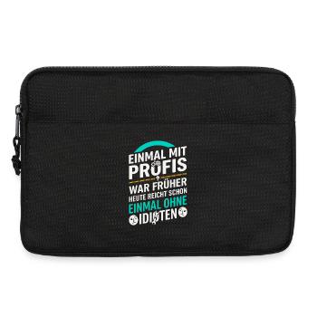 Einmal ohne Idioten Handwerker Sarkasmus - Laptoptasche 13" - Schwarz - Vorne