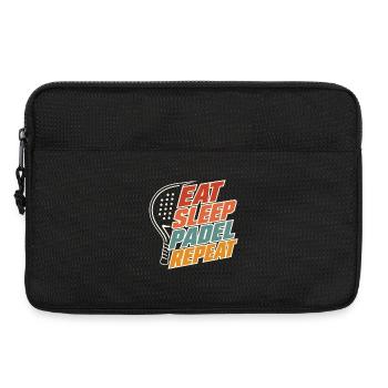 Essen, schlafen, Padel wiederholen, lustige Padelspieler-Sportarten - Laptoptasche 13" - Schwarz - Vorne