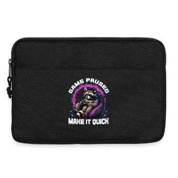 Gamer Gaming Raccoon Video Game - Laptoptasche 13" - Schwarz - Vorne