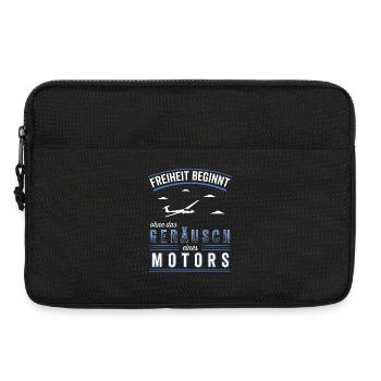 Freiheit beginnt Segelflug - Laptoptasche 13" - Schwarz - Vorne