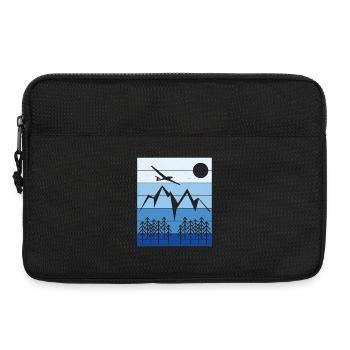 Segelflug Landschaft Design - Laptoptasche 13" - Schwarz - Vorne