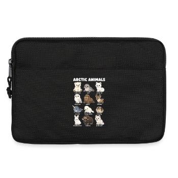  Arktische Tiere Niedliche Wildtierkarte Eisbär - Laptoptasche 13" - Schwarz - Vorne