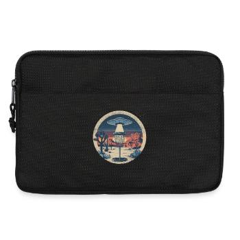 Panier UFO de disc golf Retro Vintage Desert After - Sacoche pour ordinateur portable 13 pouces - noir - Devant