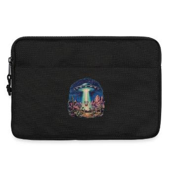 Disc Golf Korb UFO Wüste Retro Vintage Sci-Fi Moti - Laptoptasche 13" - Schwarz - Vorne