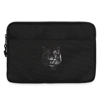 Portrait du tigre noir et blanc - Sacoche pour ordinateur portable 13 pouces - noir - Devant