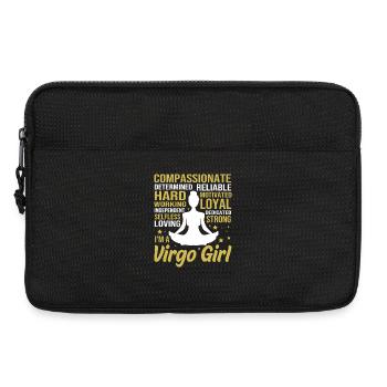 Sternzeichen Jungfrau - Laptoptasche 13" - Schwarz - Vorne