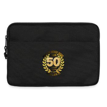 50_Geburtstag_Lustiger Spruch - Laptoptasche 13" - Schwarz - Vorne