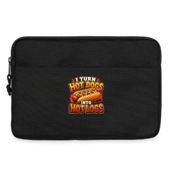 I turn hot dogs into hot logs (Funny - Laptop bag 13" - black - Front
