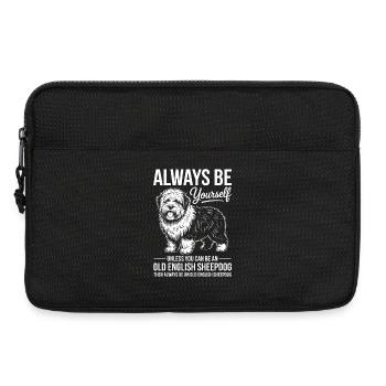 Old English Sheepdog Saying Joke Bobtail Gift - Laptop bag 13" - black - Front