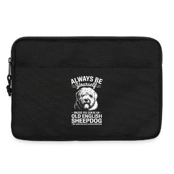Old English Sheepdog Saying Joke Bobtail Gift - Laptop bag 13" - black - Front