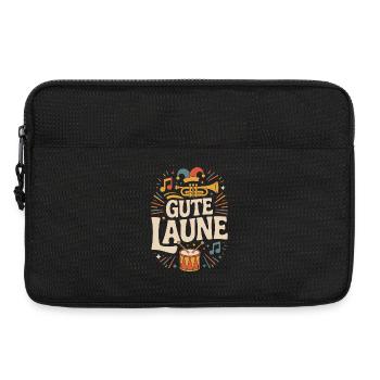 Gute Laune Karneval Fasching Karnevalskostüm Alaaf - Laptoptasche 13" - Schwarz - Vorne