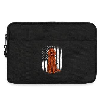 Patriotischer irischer Zuspieler US-Flagge – Roter Zuspieler Papa - Laptoptasche 13" - Schwarz - Vorne