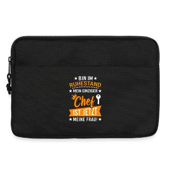 Ruhestand Chef Ist Jetzt Meine Frau Rente - Laptoptasche 13" - Schwarz - Vorne