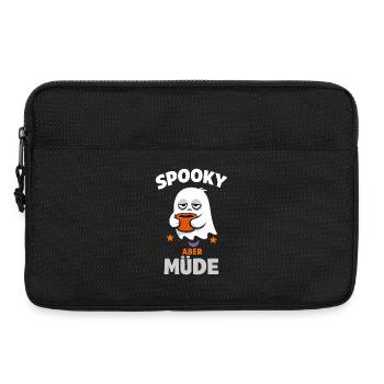 Spooky aber müde – Halloween-Geist mit Kaffee - Laptoptasche 13" - Schwarz - Vorne